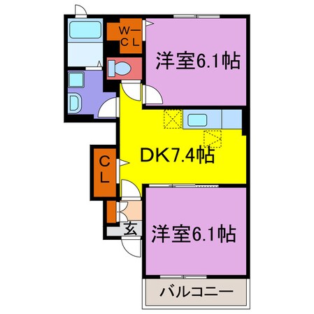 パレ　ドゥールA・B・C・Ｄの物件間取画像